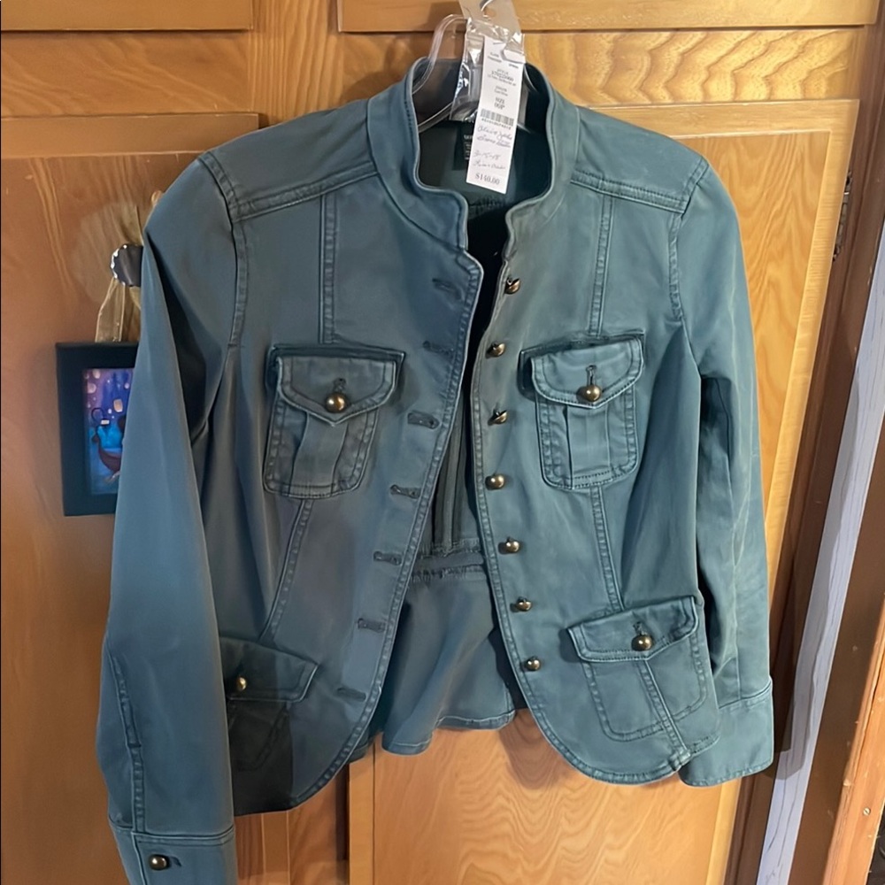 Women's Teal Military Style Jacket